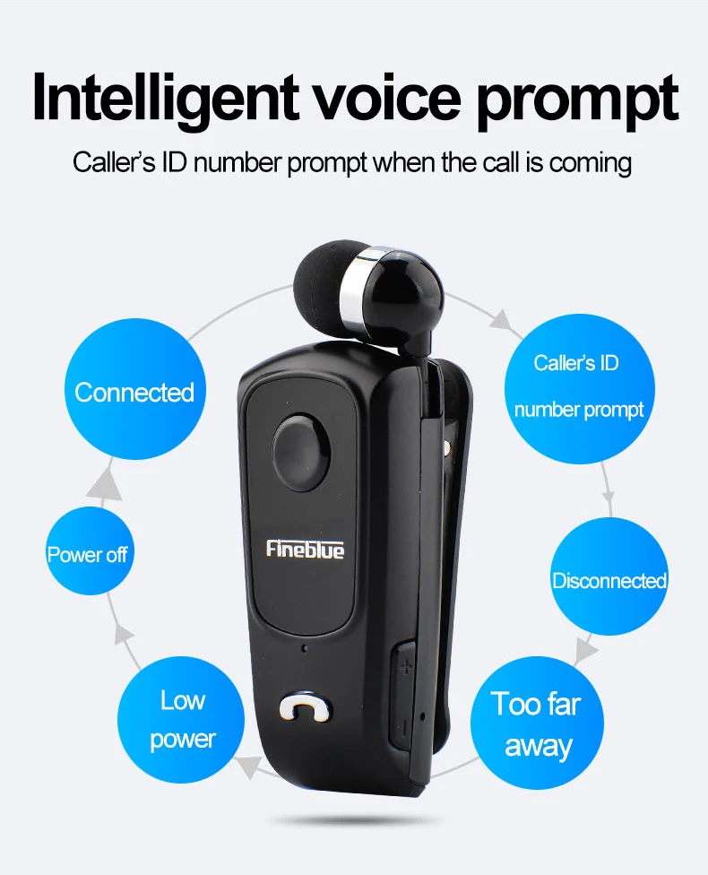 Фото FineBlue F920 мини-портативная беспроводная Bluetooth-гарнитура выдвижные наушники в ухо лотоса съемные наушники Handsfree №3