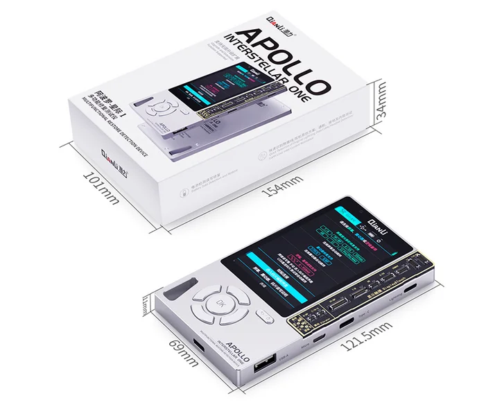 

Qianli APOLLO ONE 6 in 1 Multifunctional Reading Writing Battery Chip Detected Photosensitive Original Color Data Repair Tester