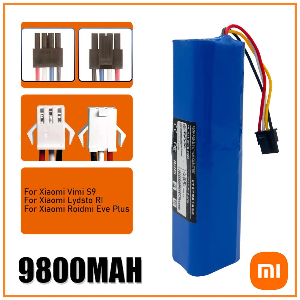 

14.8V Xiaomi Original 4800Mah Xiaomi Roborock S5 Max S50 S51 S52 S55 R1 Robot Stofzuiger Batterij onderdelen Accessoires