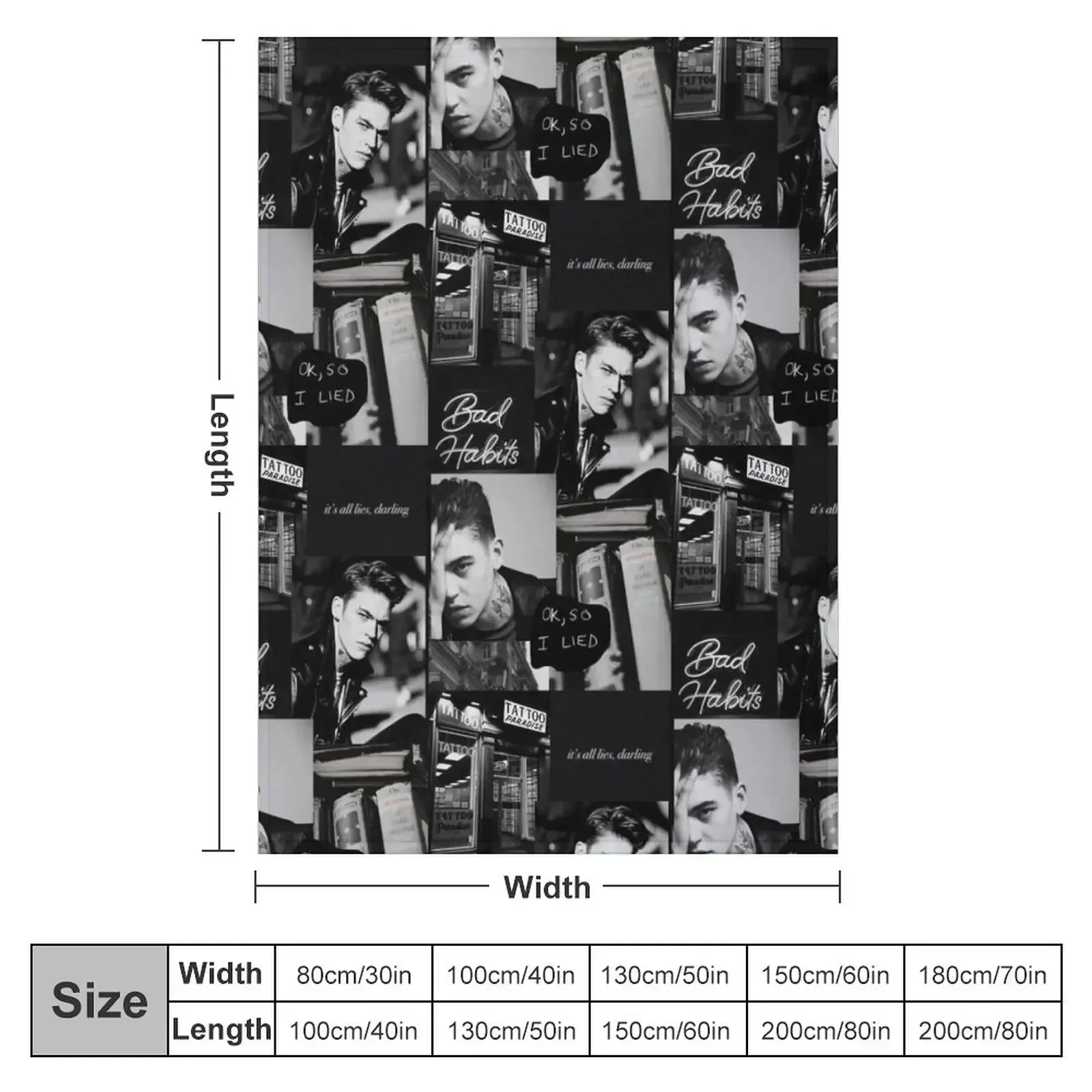 Одеяло Hardin Scott/Hero Fiennes-Tiffin Bad Habits/After Throw фланелевое одеяло для дивана-кровати милый