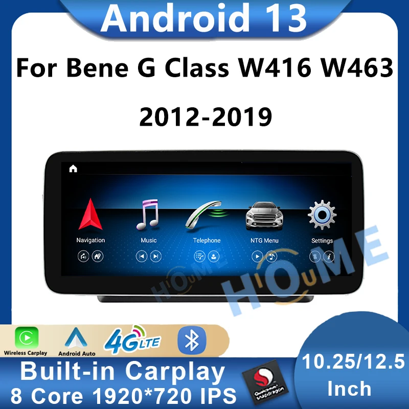 Головное устройство Snapdragon Android 13 для Mercedes Benz G W461 W463 G500 2012-2019 CarPlay 4G Автомобильный