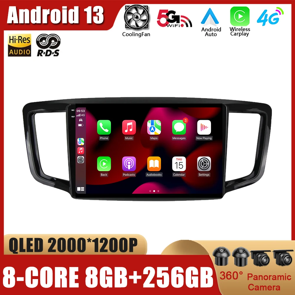 

9 дюймов Android 13 для Honda Odyssey 5 RC 2013 - 2019 автомобильное радио, мультимедийный плеер, навигация GPS Carplay 4G WIFI BT