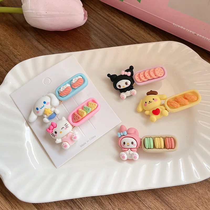 

Kawaii Sanrio Kuromi Cinnamoroll Cartoon Hair Clip Children's Hair Accessories Bangs Clip Side Clip Duckbill Clip Jewelry Gift