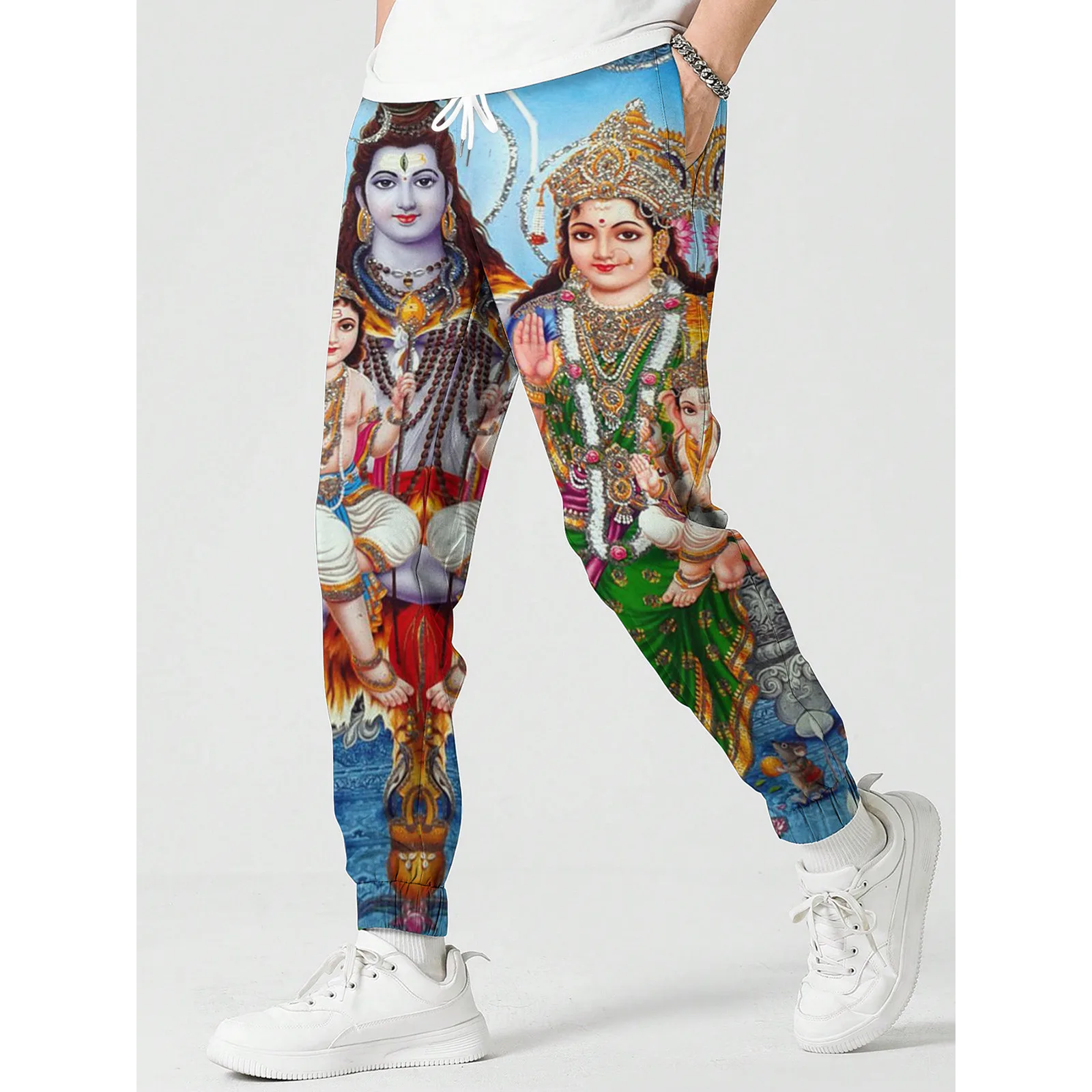 

2023 New Men's Pants Shiva God 3D Printed Sports Pants Casual Street Outdoor Jogging Pants