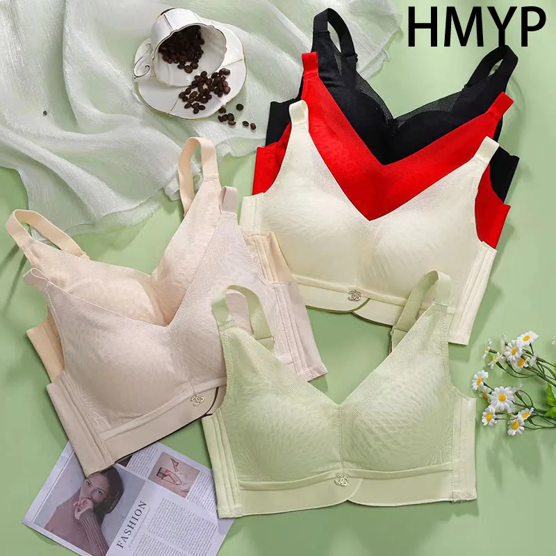 

Small Chest Tube Top Adjustment Type Underwear No Steel Ring Lingerie For Women Gather Together Anti-Sag Bra Ventilate Lace Bra