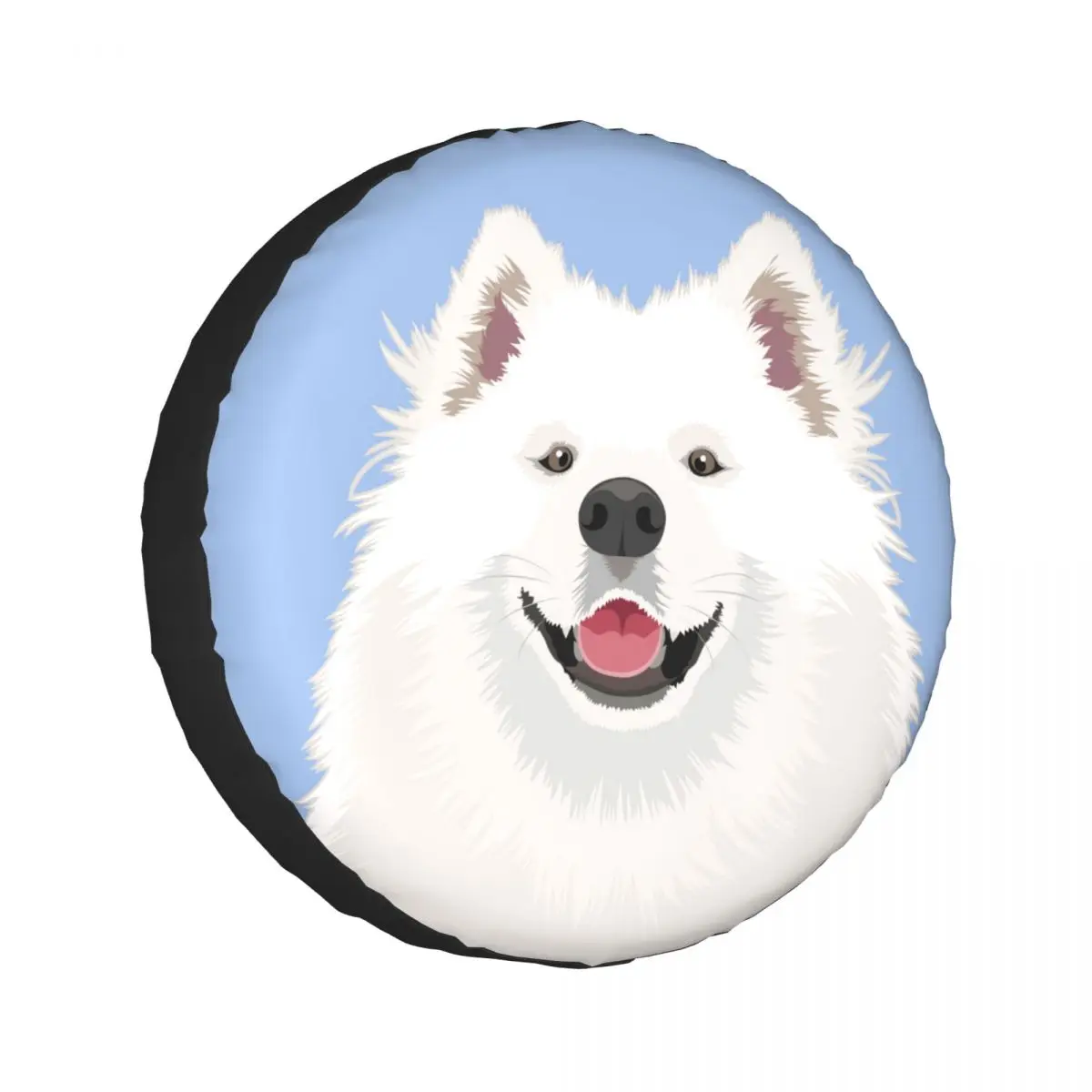 

1pcs Universal Car Spare Tire Covers Case Auto Wheel Tires Samoyed The Buddy Dog Vehicle Tyre Waterproof Polyester Bag