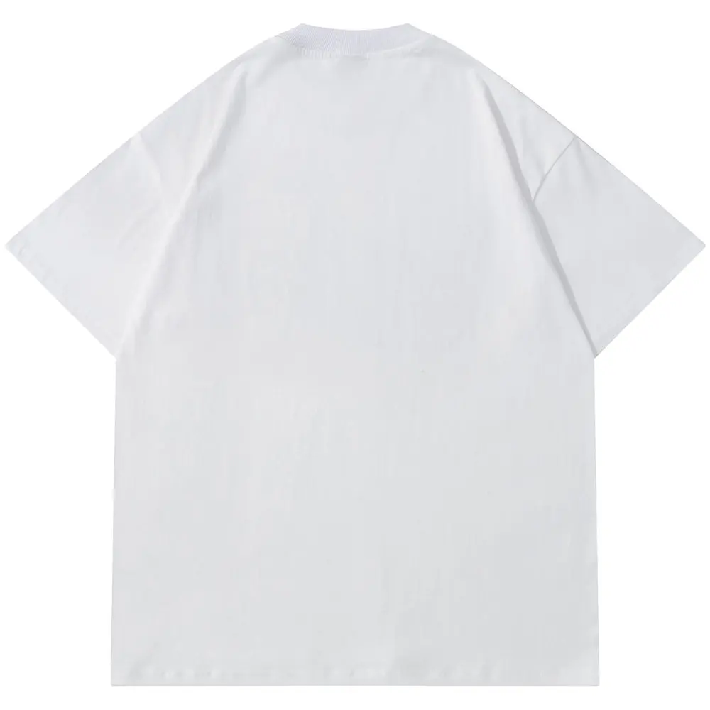 Футболка мужская оверсайз в стиле Харадзюку хлопковая Повседневная рубашка с
