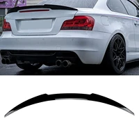 for bmw 1 series e82 e88 coupe 2007 2013 rear trunk lid spoiler wing splitter lip glossy black car tailgate flap decklid trim