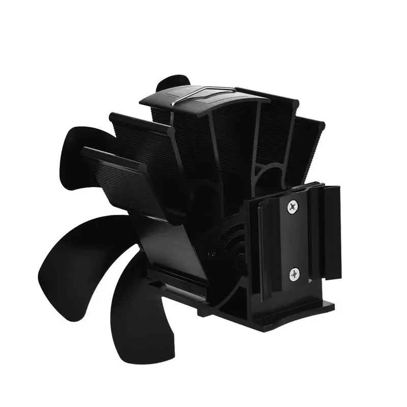 

Eco Fans For Wood Burning Stove 6 Blade Pellet Stove Fan Heat Powered Heat Fan With Stove Top Thermal Fan Thermometer