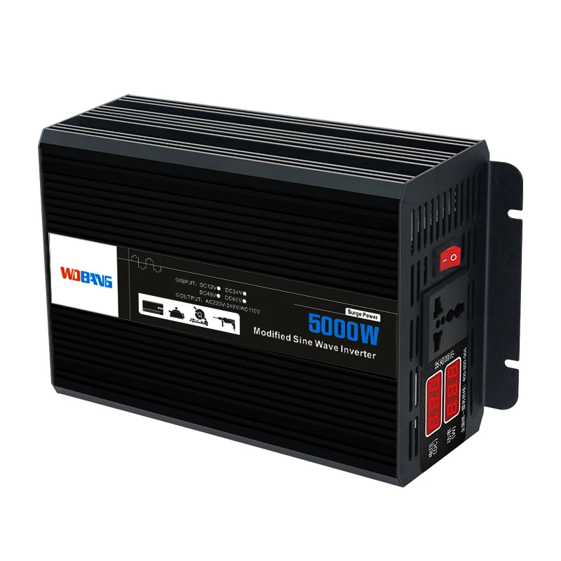 

WOBANG Peak Power 5000W DC to AC Modified Sine Wave Inverter with LCD