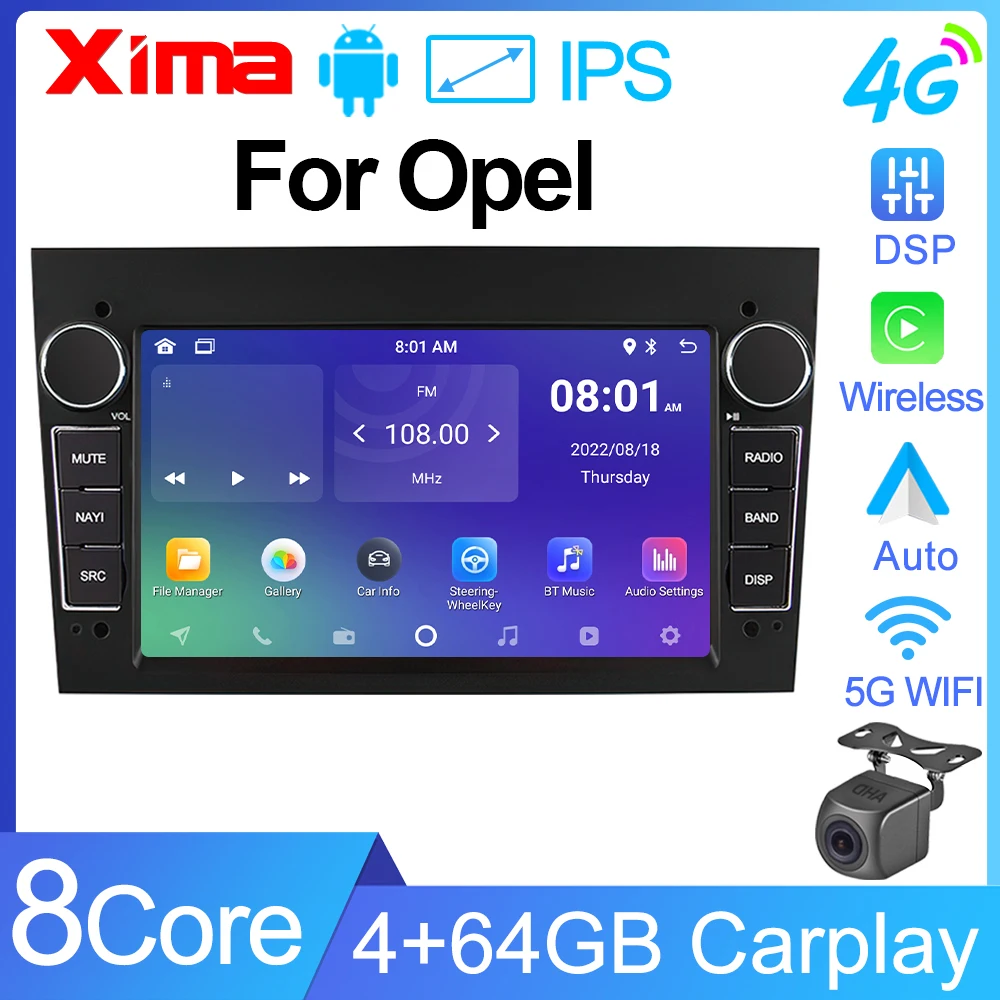 

Автомобильный радиоприемник 8 ядер Android 11 для Opel Vauxhall Astra Antara Meriva Vivaro Combo Signum Vectra Corsa 2din мультимедиа Carplay gps