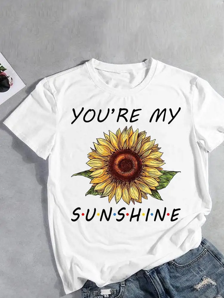 Футболка женская с коротким рукавом модная Повседневная рубашка принтом