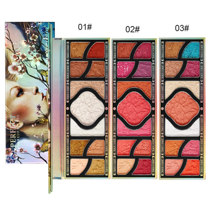 Chinese Ancient Style Luxurious Nude Glitter Eyeshadow  Pallete Matte Shimmer Palette Long Lasting Powder Shadow Makeup Cosmetic