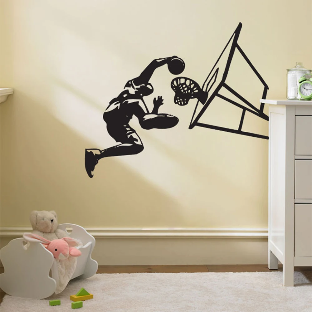 

Basketball Wall sticker vinyl Basket personalized wall decal home decor removable wall art mural