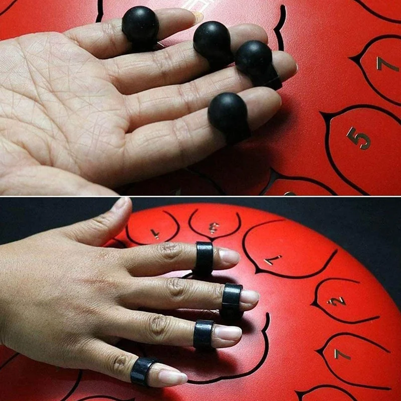 

16 шт. стальные накладки на барабан для язычка, силиконовые накладки на палец, накладки на палец для начинающих