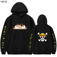 one piece hoodie mens anime hoodies sweatshirt monkey d luffy printed pullover tops hip hop streetwear clothes