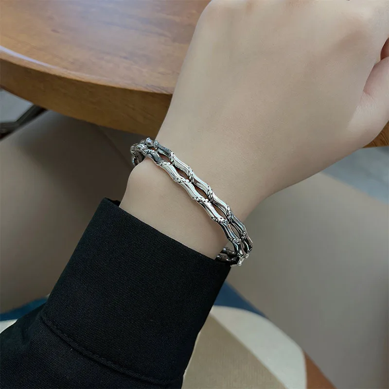 

Fashion Simple Braided Striped Open Bracelets For Women Hip Hop Retro Couple Bangle Holiday Gift Jewelry Accessories Wholesale
