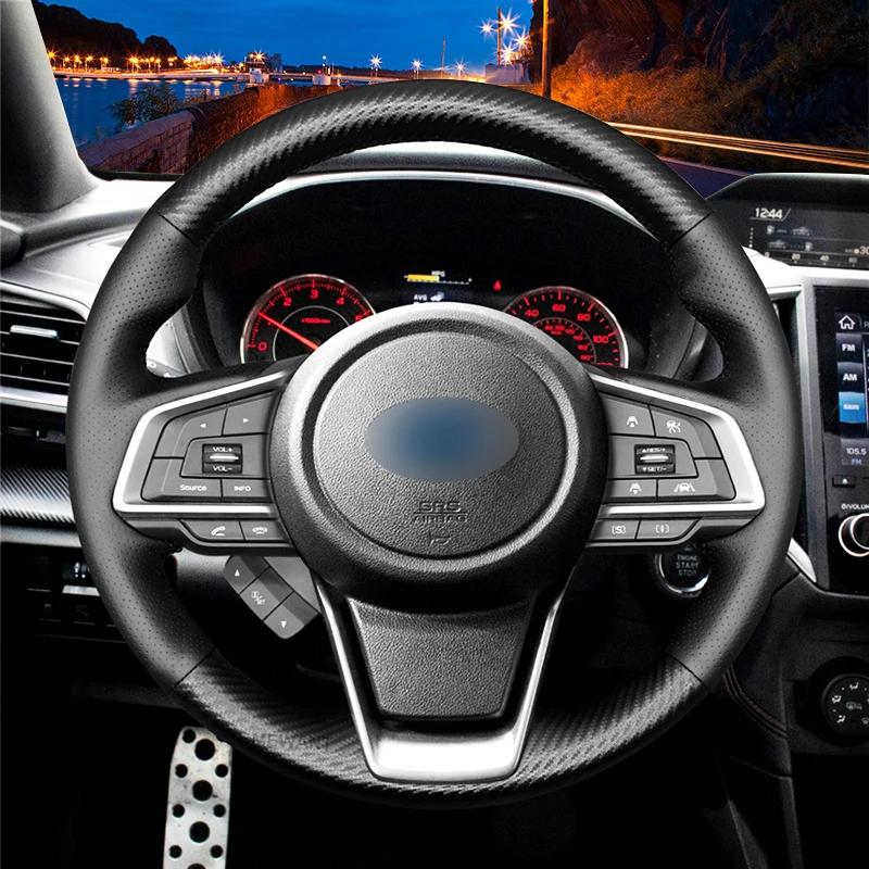 

Микрофибра кожа оплетка на рулевое колесо Крышка для Subaru Forester Outback XV Impreza Ascent Crosstrek Legacy Liberty