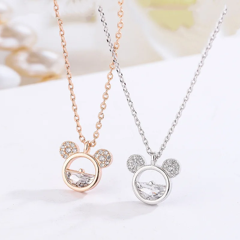 

Disney New Mickey Necklace for Women Is Simple and Does Not Fade Niche High-end Collarbone Chain Light Luxury Jewelry