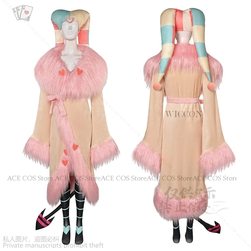 Fizzarolli Косплей фантазия шляпа наряд мультфильм Helluva босс Маскировка костюм