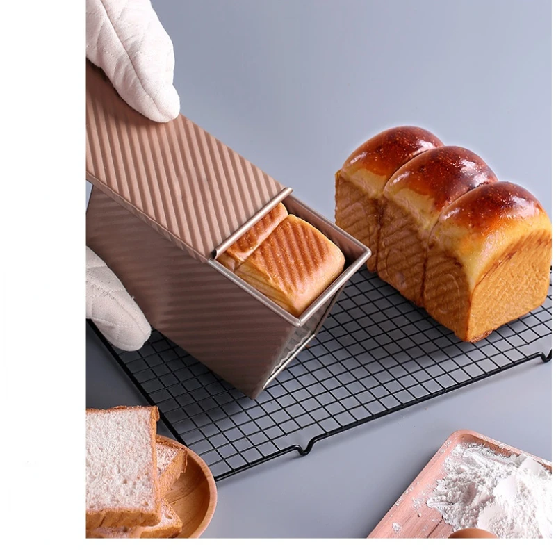 

Steel Non-stick Bellows Cover Toast Box Mold Rectangular Bread Carbon Bread Pastry Mold Eco-friendly Cake Baking Tools