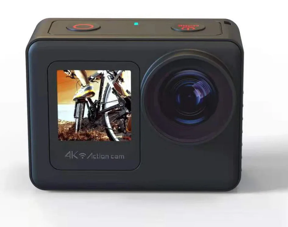 Dual Screen Body Waterproof go pro Extreme sports 6 Axis Gyroscope 1350mah Battery Real 4K Action Camera