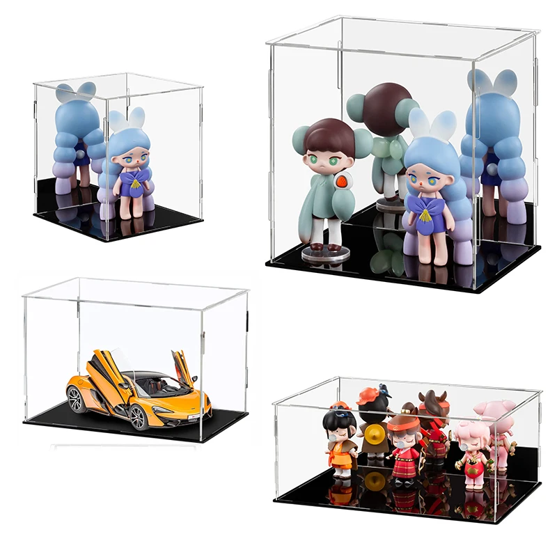 

Customizable Figure Doll Model Acrylic Display Case Car Model Anime Character Storage Display Box Assemble Toy Dustproof Box