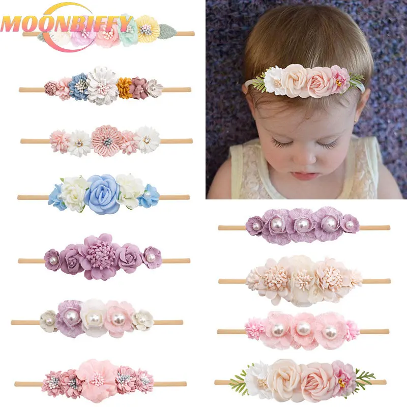 

New 1pc Baby Girl Headband Cute Baby Elastic Hair Band Newborn Head Flower Toddler Headband Headwear Kids Accessories