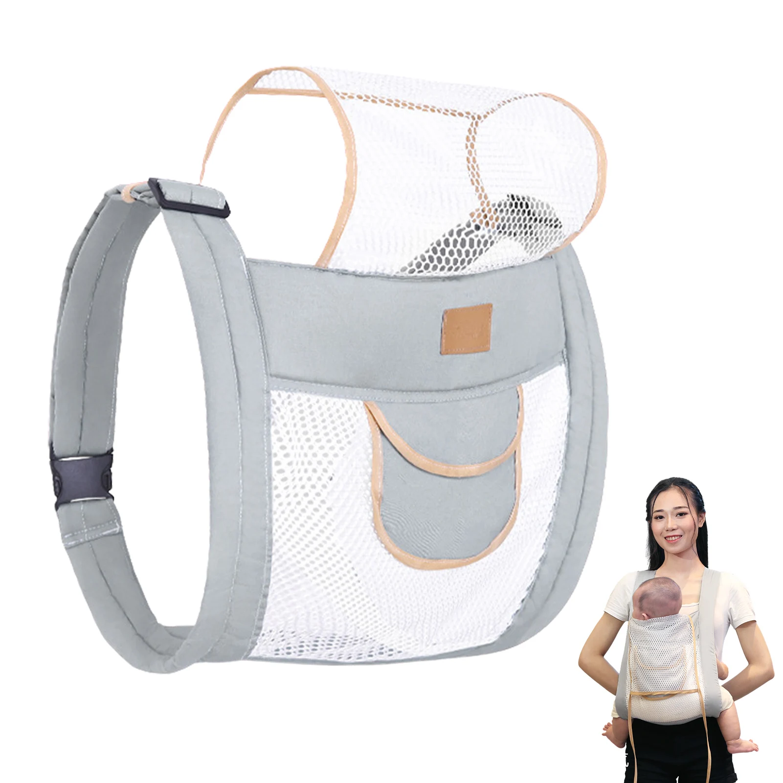 

Backpack Infant Carrier Durable Toddler Hip Carrier Slings With Breathable Mesh Fabric Soft Sling Carrier For Infant Shower