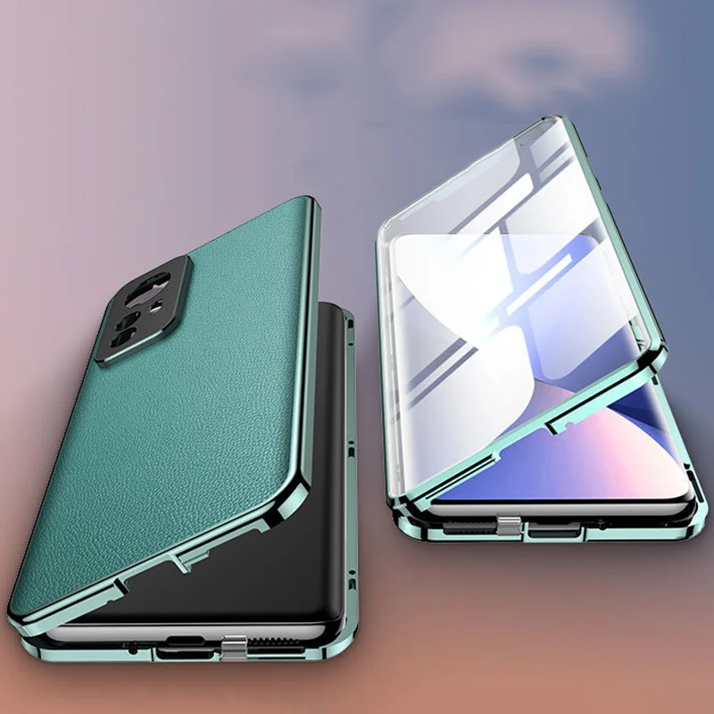 Najtaniej Dla Xiaomi 12 Pro 12X Etui Na Telefon Komórkowy Dwustronne Anty-upadek All-inclusive Soczewki Metalowe Magnetyczne Przezroczyste Etui Ochronne