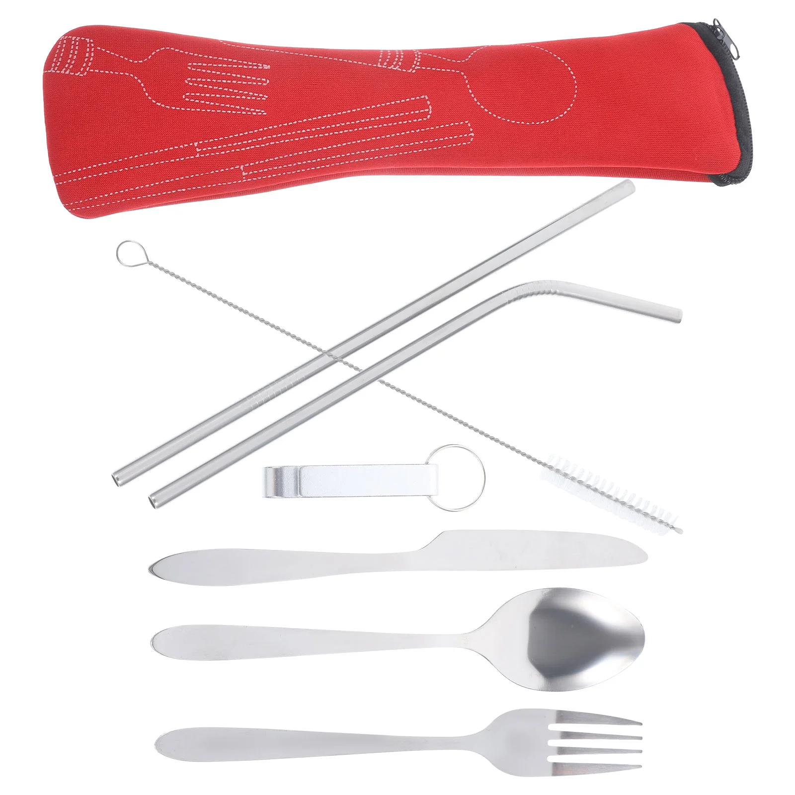 

Cutlery Spoon Set Food Flatware Forks Spoons Kit Stainless Steel Dinnerware Household