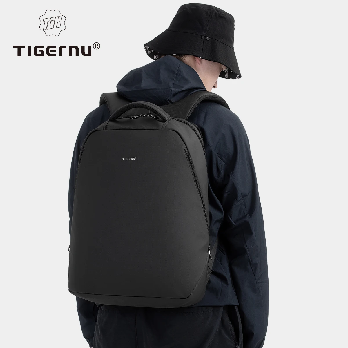 Tigernu Пожизненная гарантия, Лучшие Дорожные рюкзаки для мужчин, школьный рюкзак для ноутбука 17 дюймов с защитой от кражи, Мужской Дорожный рюкзак, сумка-кошелек