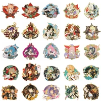 genshin impact wendi metal cartoon pendant toys metal badge brooches pins decor cosplay anime jewelry wholesale
