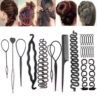women diy hair accessories donut hair bun maker hairstyle braider twist hairpins clips disk hair styling braiding tools