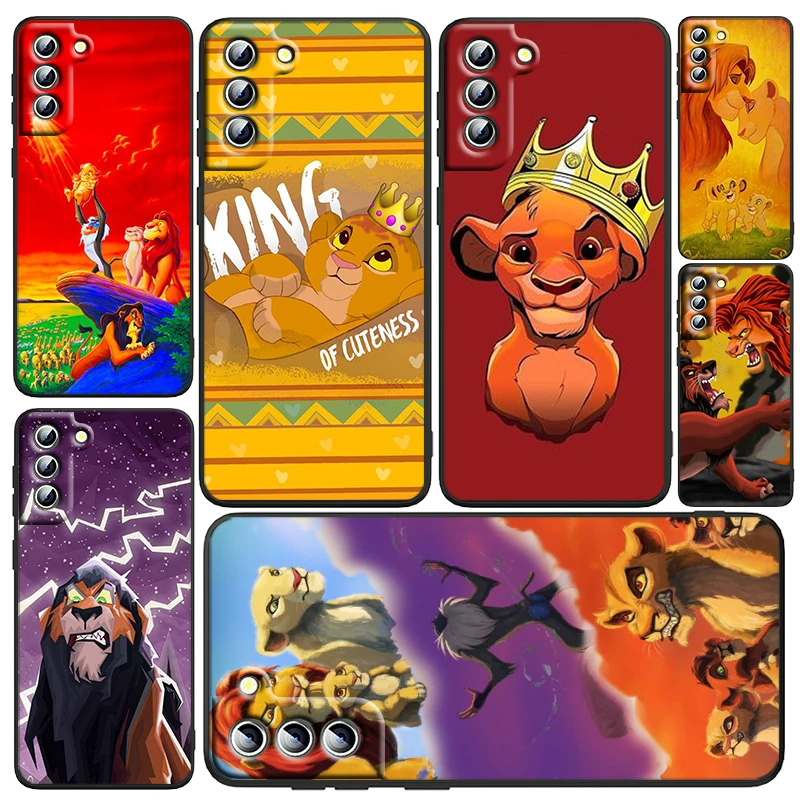

The Lion King Disney Phone Case For Samsung Galaxy S23 S22 S21 S20 FE Ultra Pro Lite S10 S10E S9 Plus 5G Black Funda