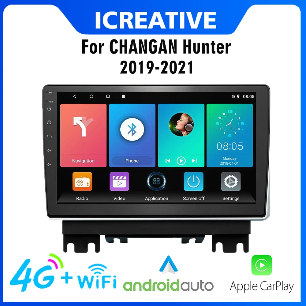 

For CHANGAN Hunter 2019-2021 2 DIN 10 INCH 4G Carplay Android Car Multimedia Player Autoradio GPS Navigation WIFI FM Head Unit