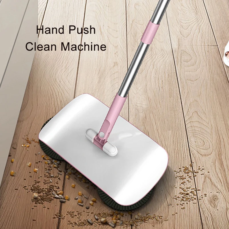 

Hand Push Sweeper Magic Broom Dustpan Set Housework Cleaning Mopping All-in-one Sweeping Machine Wet and Dry Mopping Tool