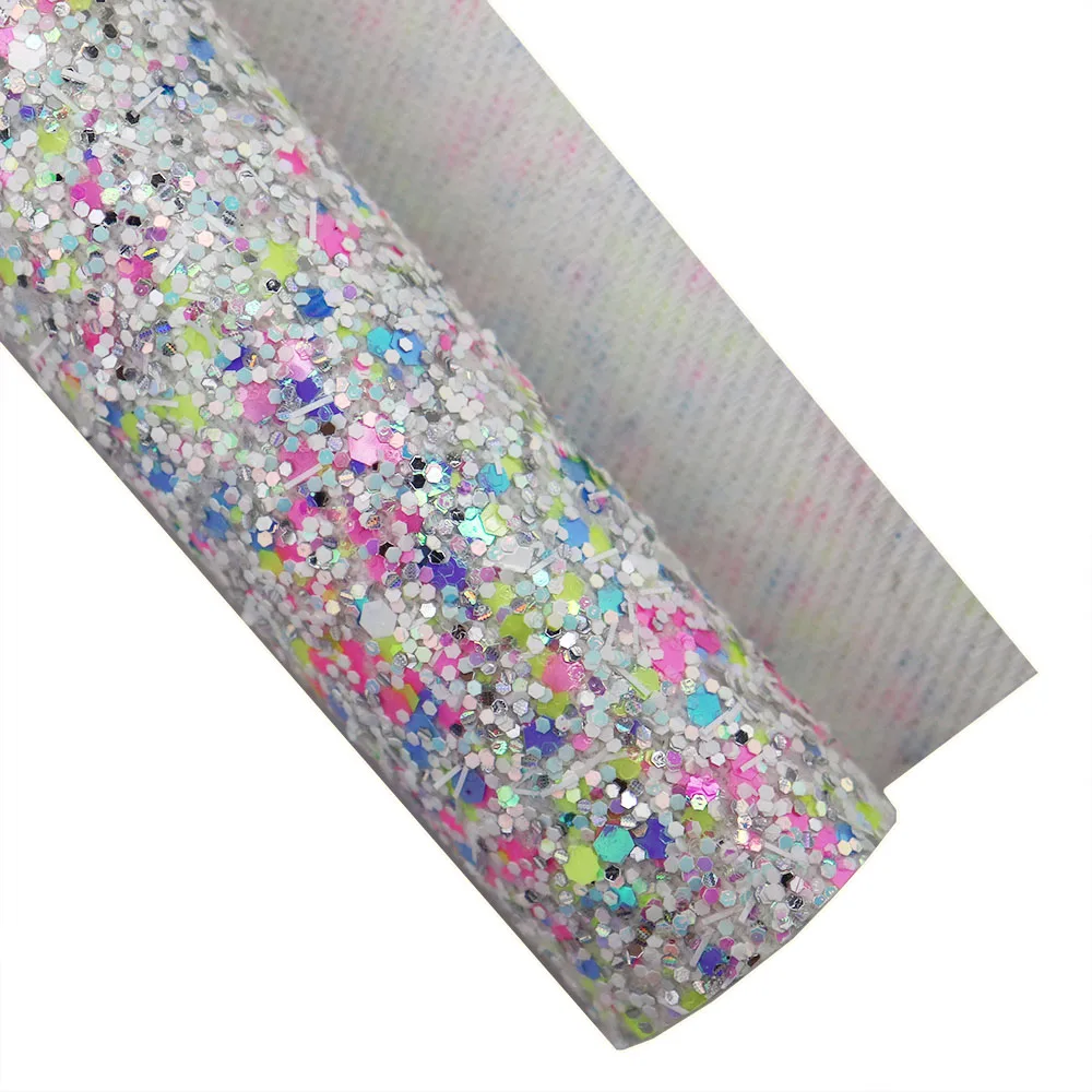 Большое шестигранное розовое объемное блестящее Кожаное украшение для бантов 30