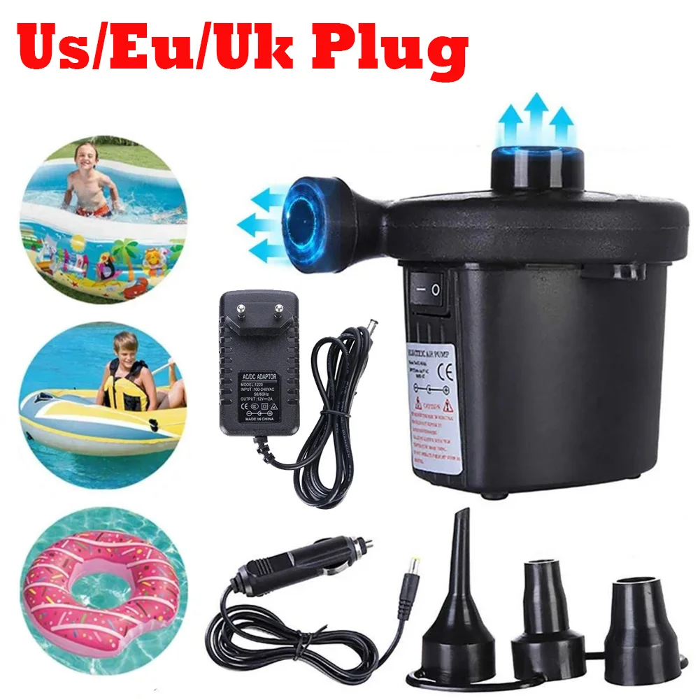 

110~240V Electric Household Small Vehicle Air Pump Inflatable Pump Without Noise Motorcycle Supplies Car Tyre Inflator Electric