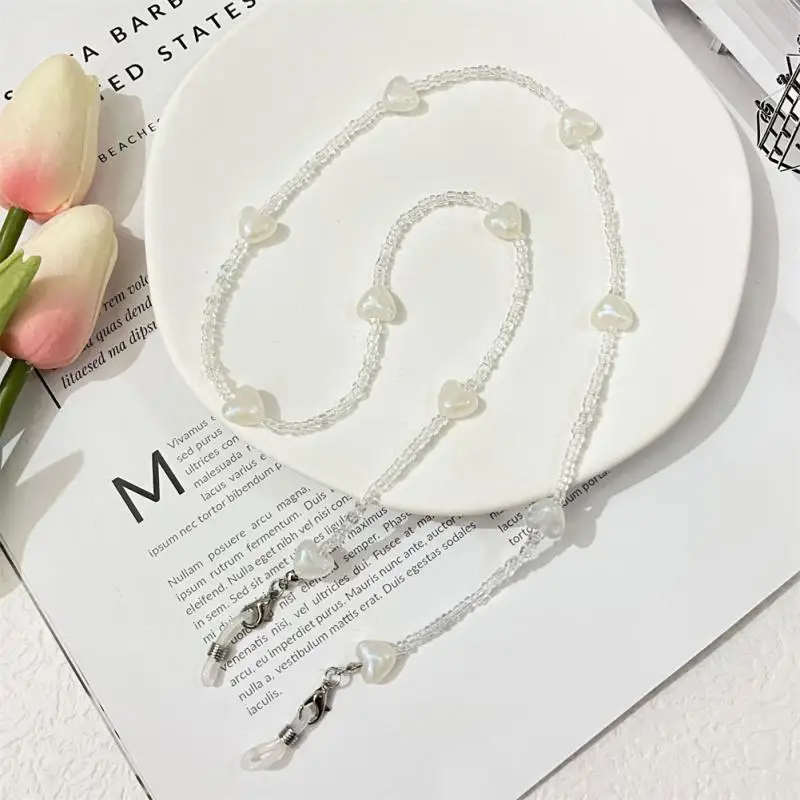 

Eyewear Cord Holder Sunglasses Masking Chains 65cm Eyewear Cord Face Mask Chain Beads Anti-lost Fashion Home Decor Mask Lanyard