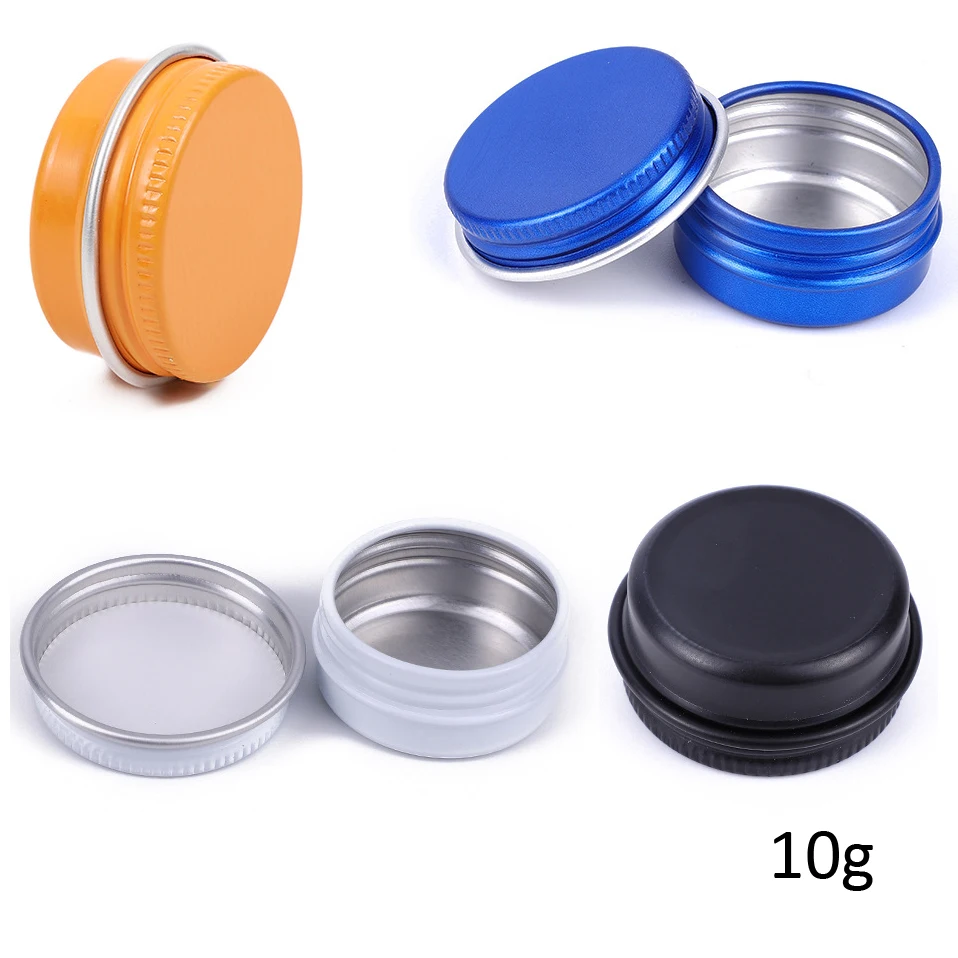 

360x 10g Color circular small aluminum box,DIY cosmetics,Cream sample packaging box,Refillable box,Thread sealed aluminum box