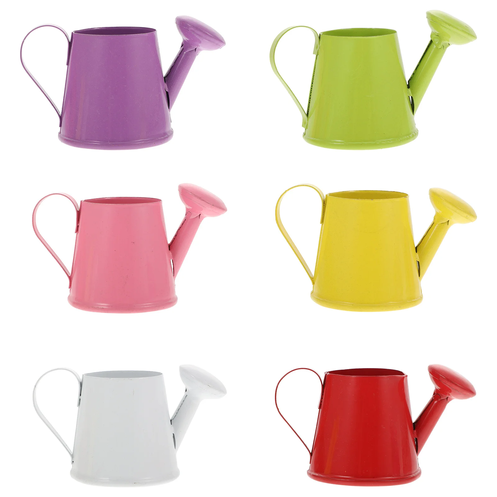 

6 Pcs Mini Watering Can Flower Crafts Kids Home House Scene Decor Simulated Small Kettle Sprinkler Iron Child Children Gift