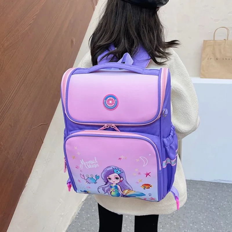 Girls Princess Mermaid Boys Astronaut Large Capacity Backpacks New Children Students Cartoon Fashion School Bags Drop Shipping