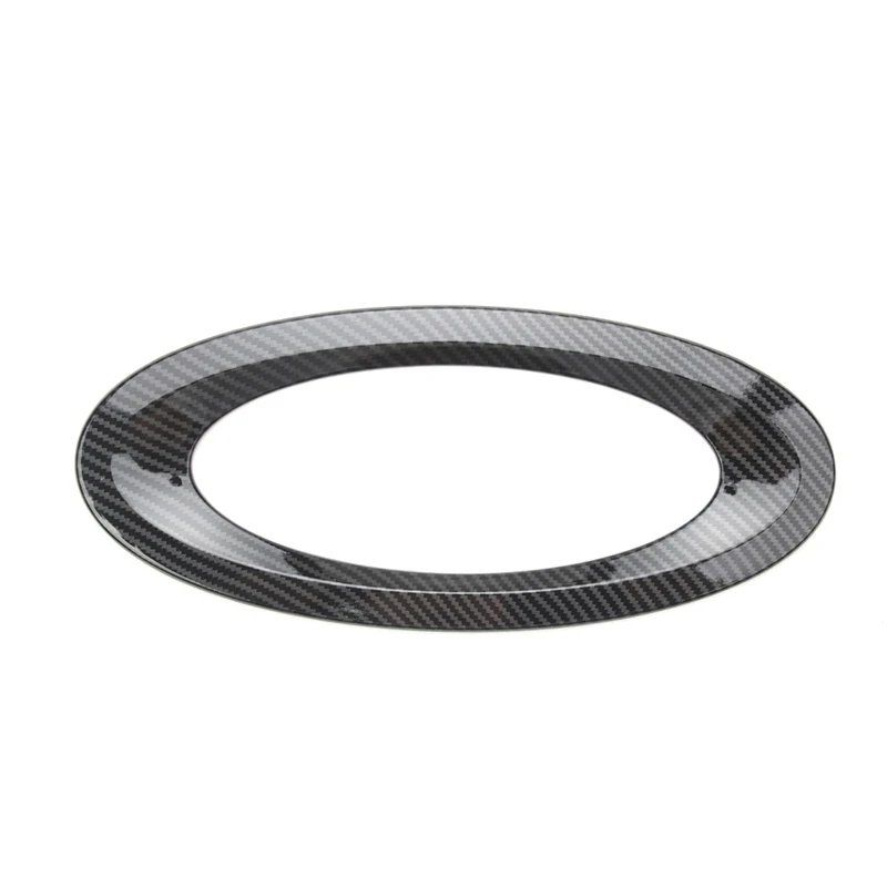 Rear Car Logo Emblem Badge Ring Cover Decorative Trim ABS Carbon Fiber For Ford F150 F-150 2021 2022 Accessories