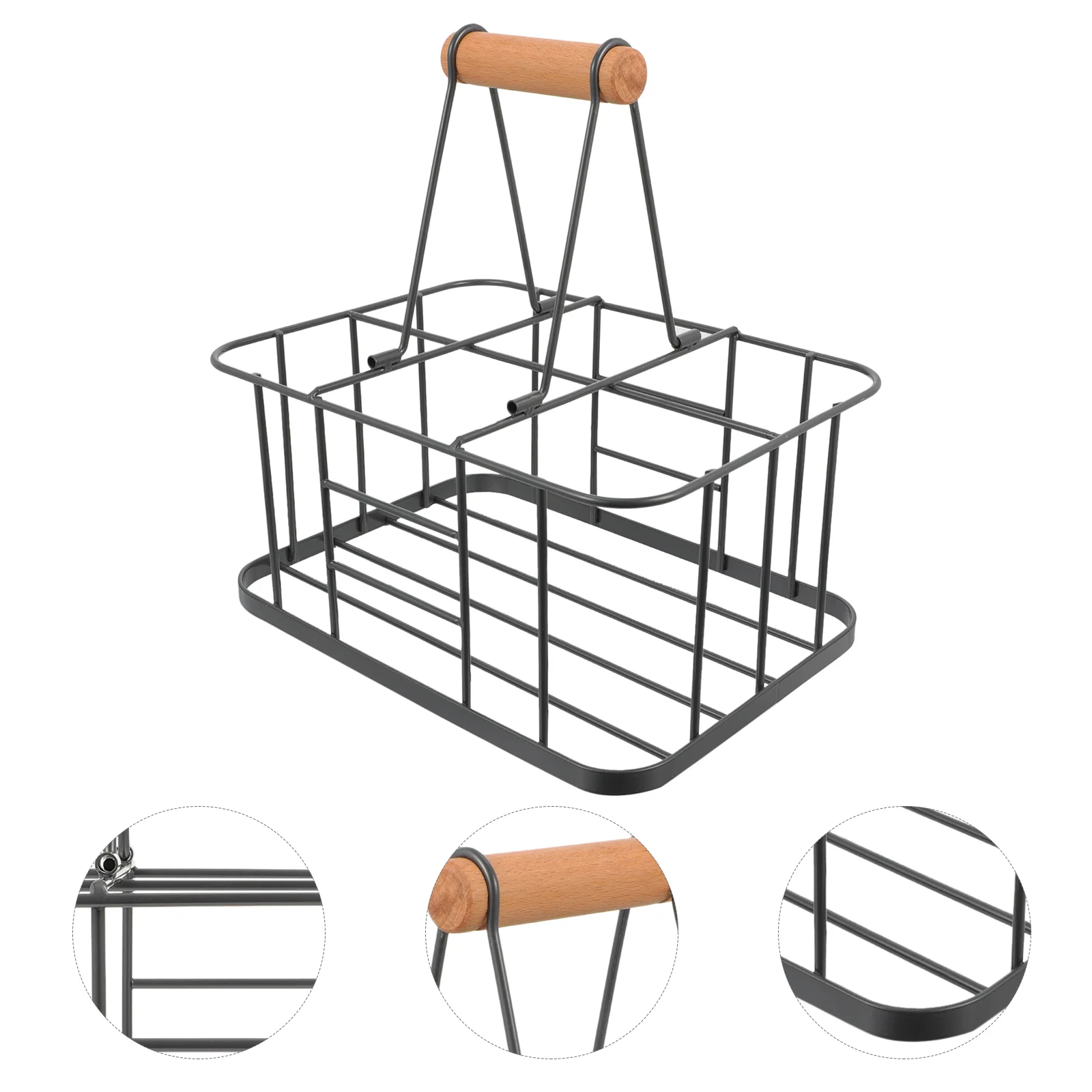 Бутылка для приправ ручной кронштейн напитков корзина коробки молока деревянная