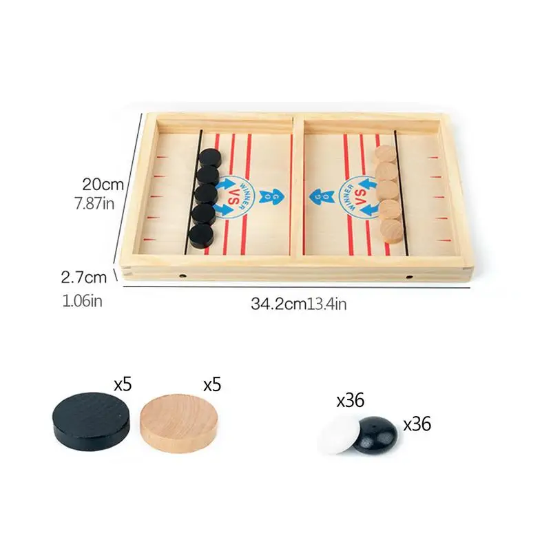 Настольная игра Рогатка | Интерактивная деревянная с быстрым носком и шайбой