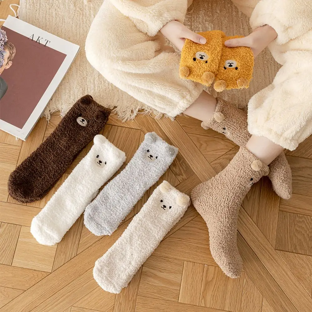 

Модные Дизайнерские теплые носки до середины икры в Корейском стиле Дышащие носки для домашнего сна женские Чулочные изделия милые носки для собак