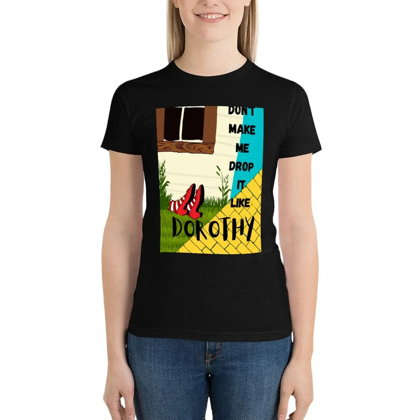 Футболка Don't make me drop it like dorothy одежда в стиле хиппи топы рубашка с животным