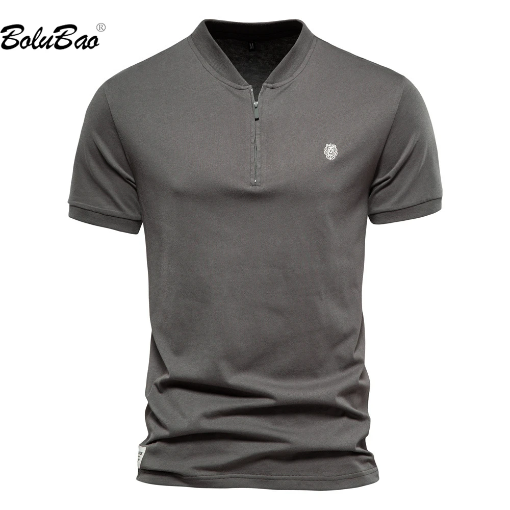 

BOLUBAO 2023 Повседневная футболка мужская летняя впитывающая пот футболка из чистого хлопка с коротким рукавом высокого качества