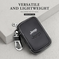 car styling leather car keychain key holder bag case wallet cover for jeep compass renegade grand cherokee patriot wrangler jk
